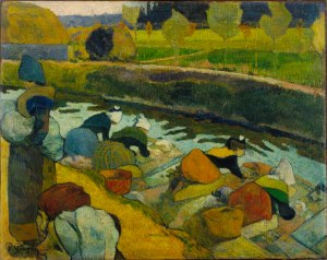 Paul Gauguin (French, 1848-1903); Washerwomen, Arles 1888; Oil on burlap; The William S. Paley Collection, The Museum of Modern Art, New York